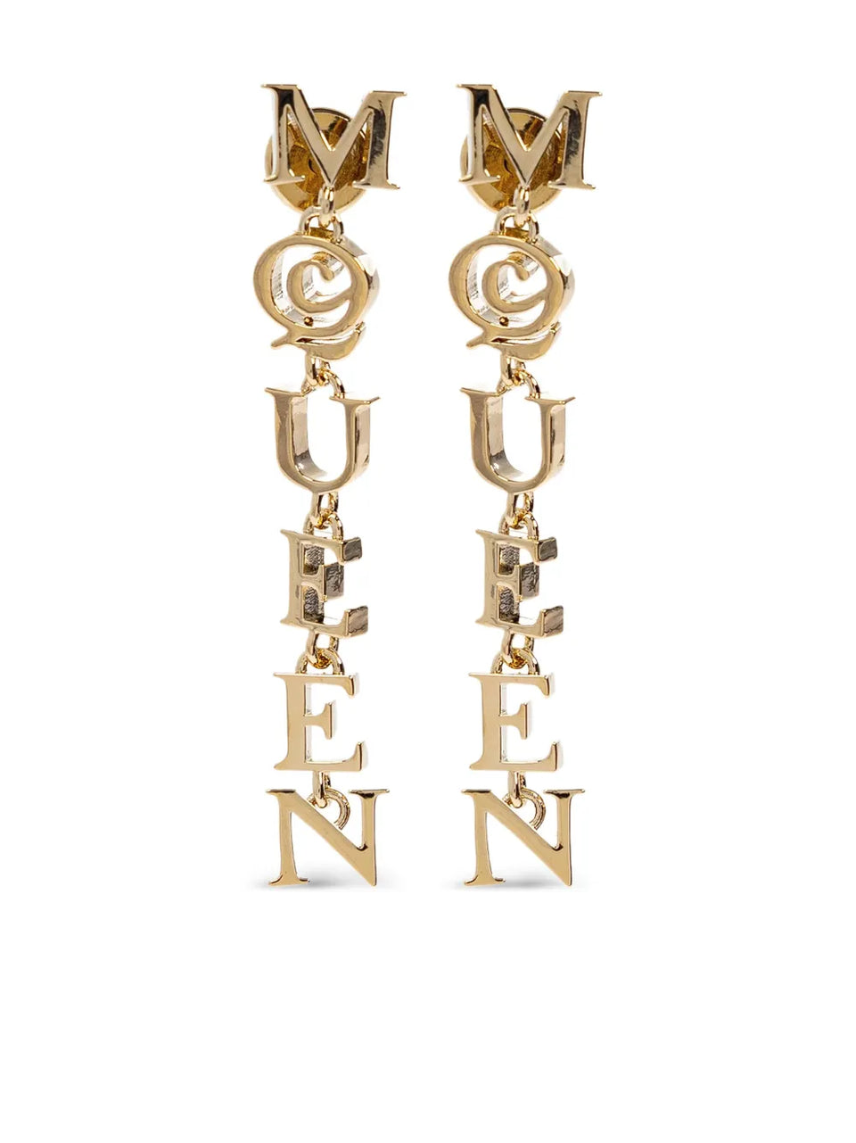 logo-charm earrings