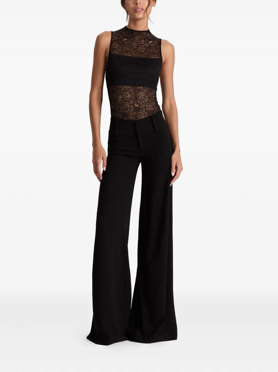 Nichol floral-lace bodysuit