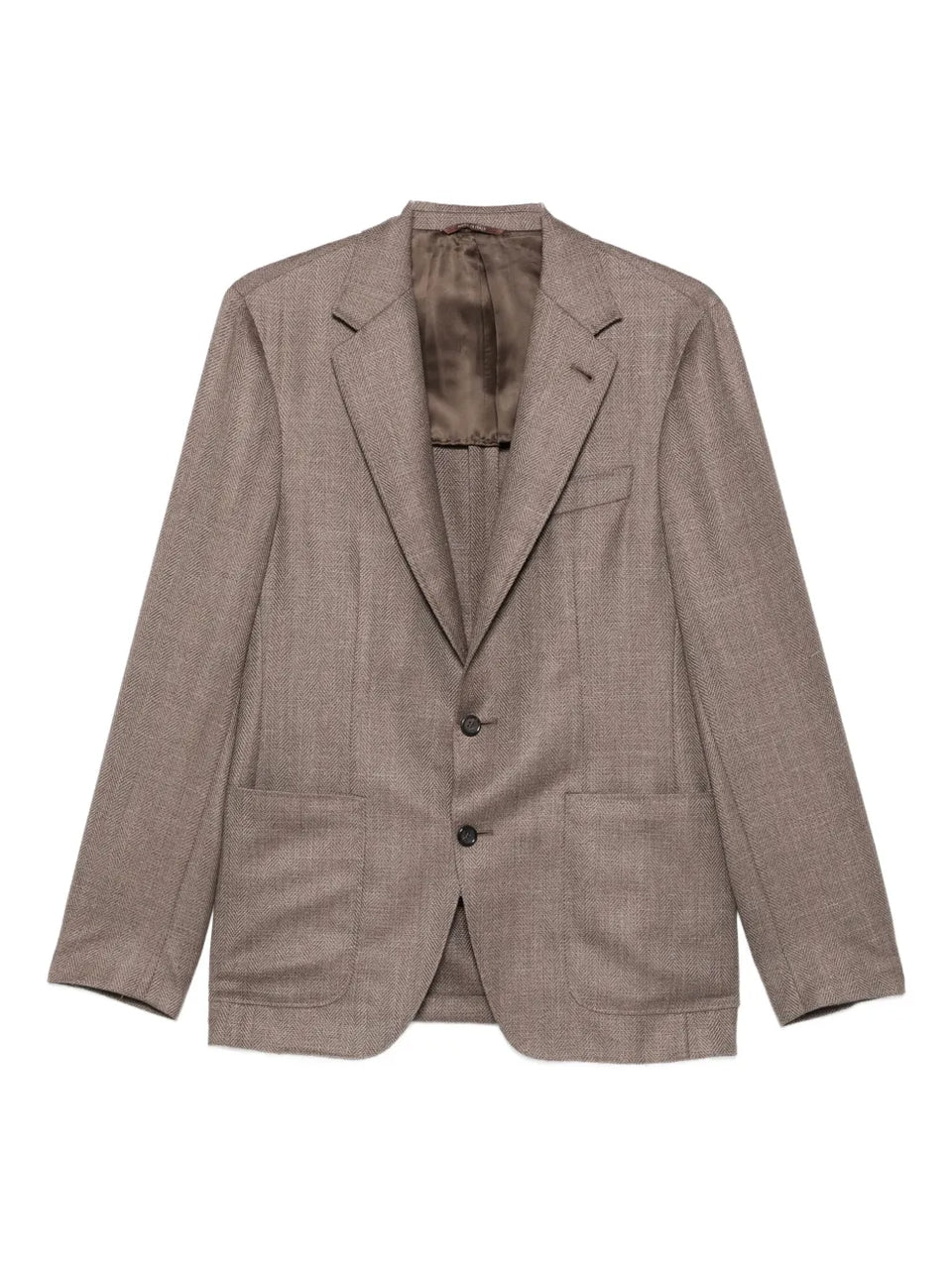 herringbone patch-pocket jacket