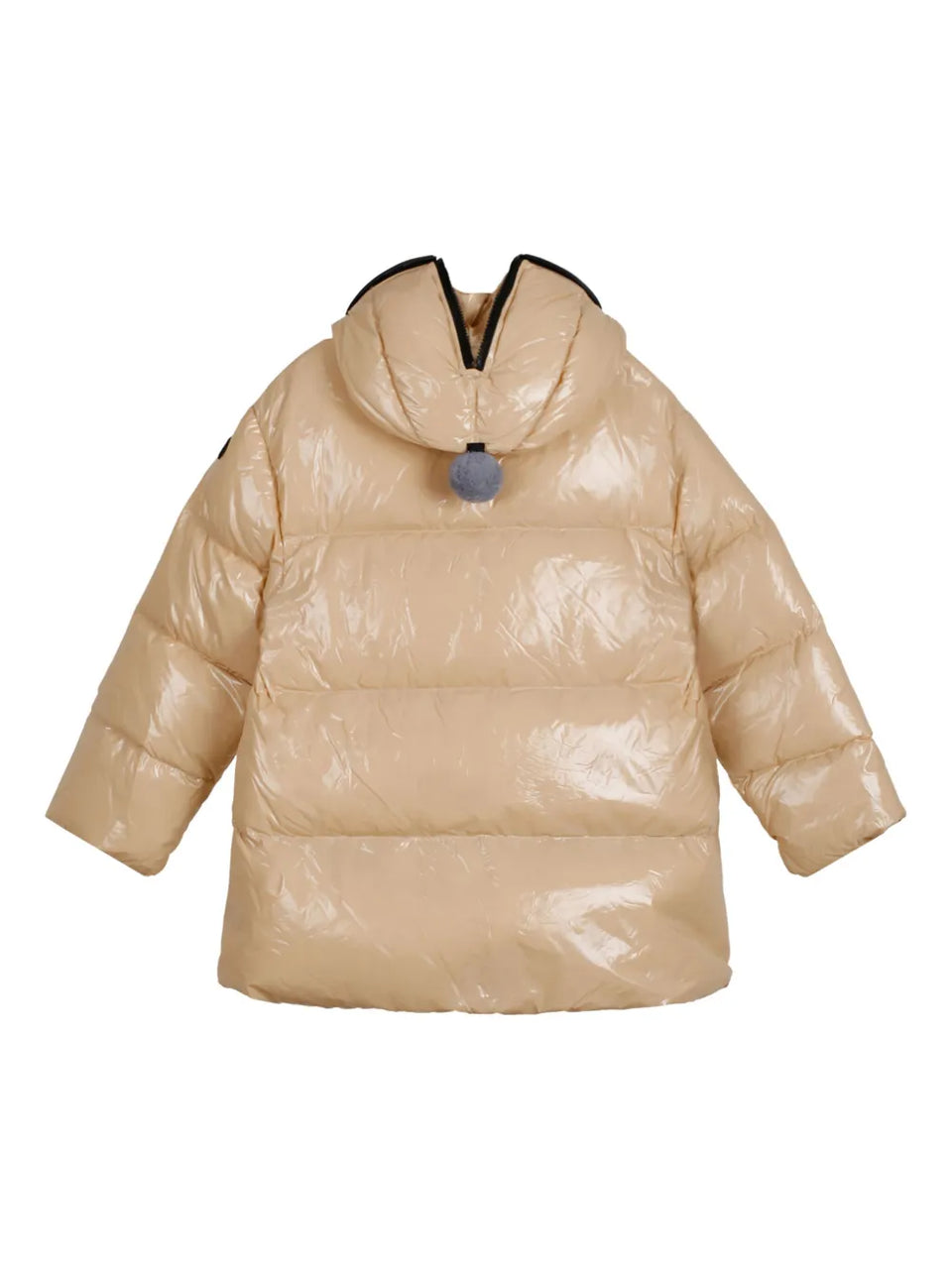 goggle-detail hooded puffer jacket