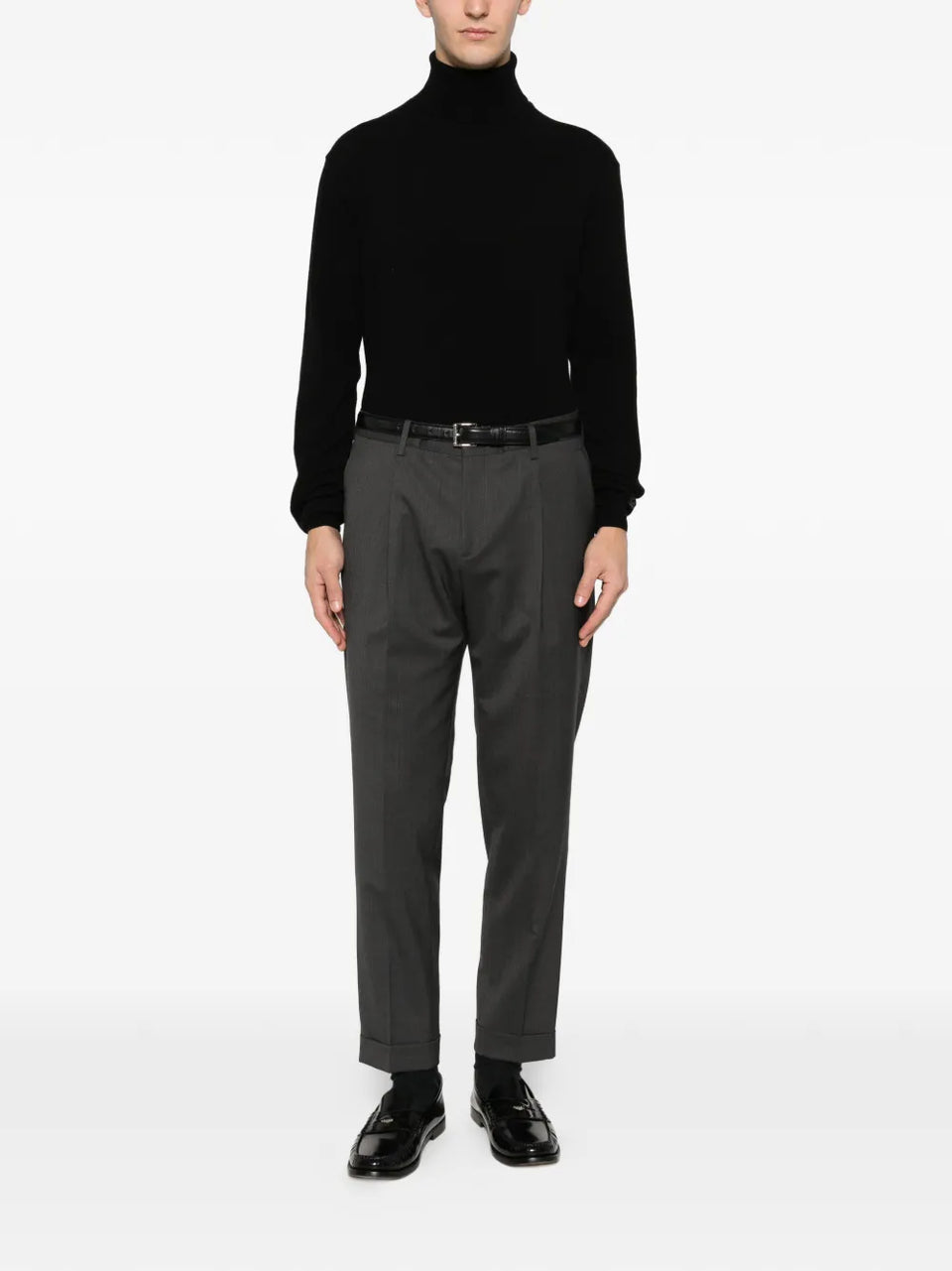 pleated chinos