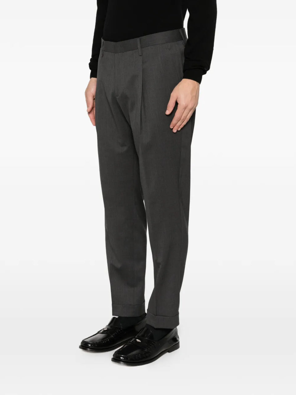 pleated chinos