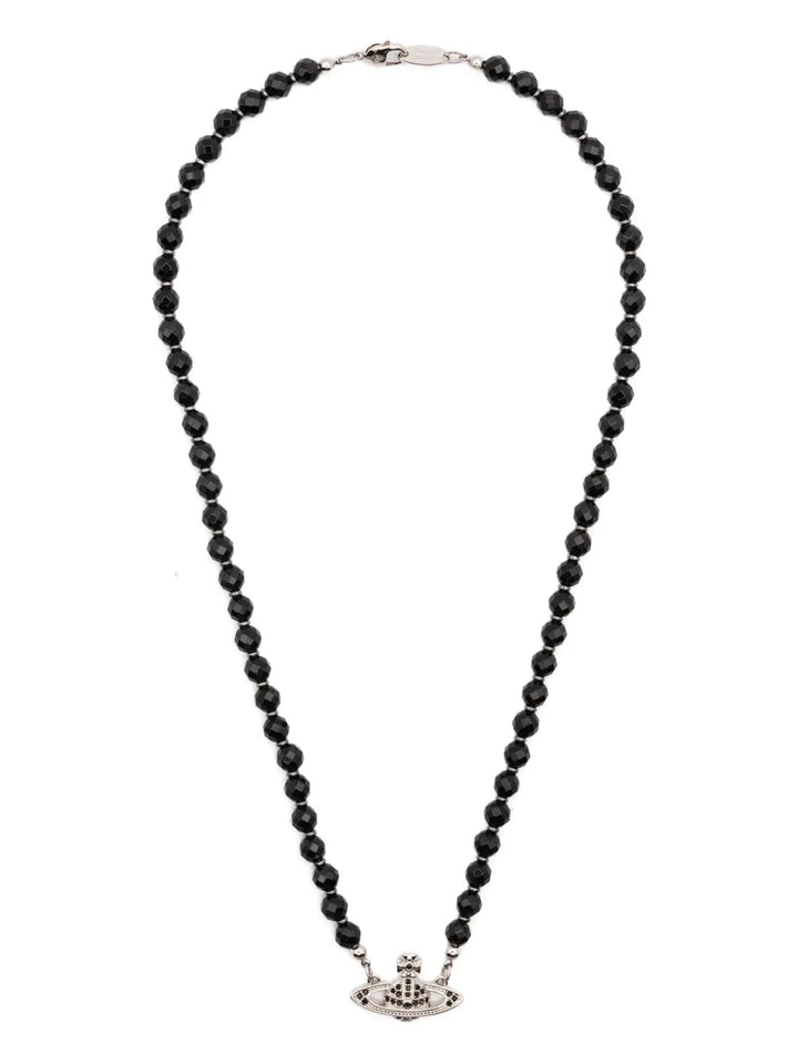 Messaline orb-embellished necklace
