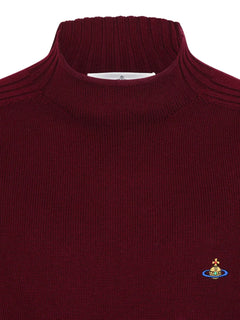 ribbed logo sweater
