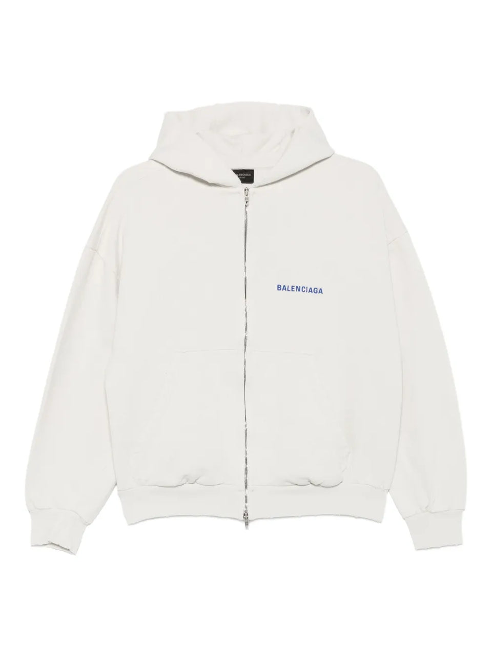 logo-embroidered zip-up Hoodie
