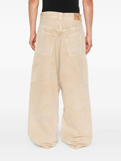 Ripped Off panelled cotton trousers