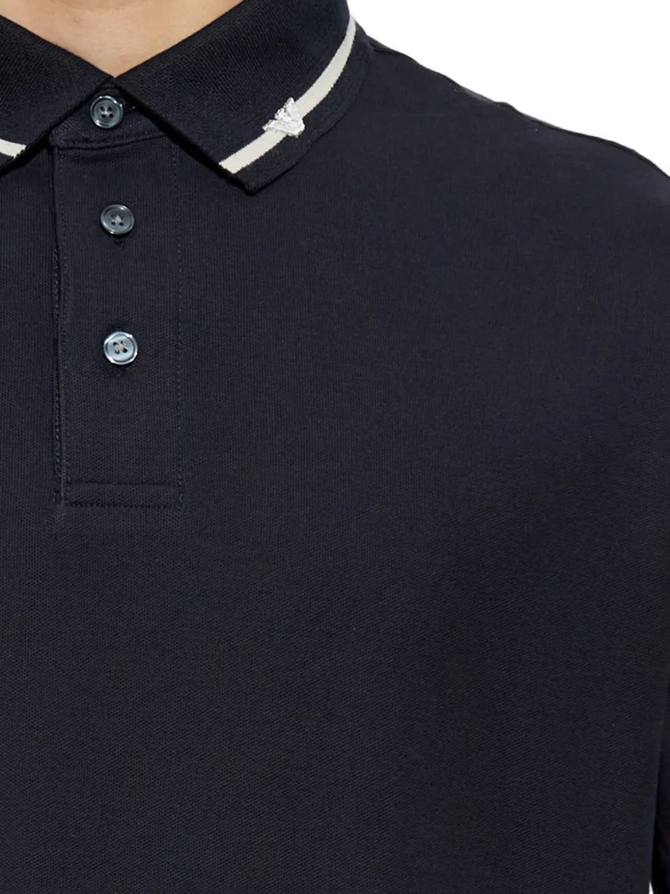 contrast-trim polo shirt