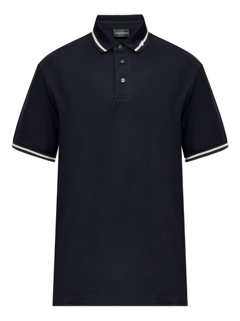 contrast-trim polo shirt