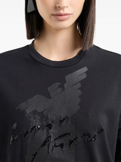 eagle-logo sequin-embellished T-Shirt