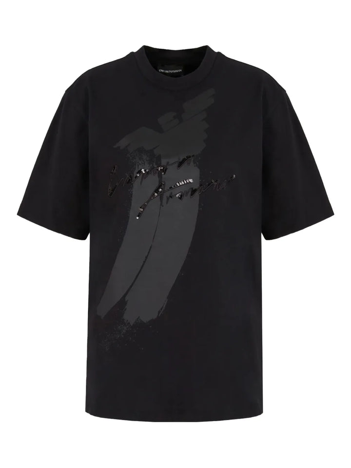eagle-logo sequin-embellished T-Shirt