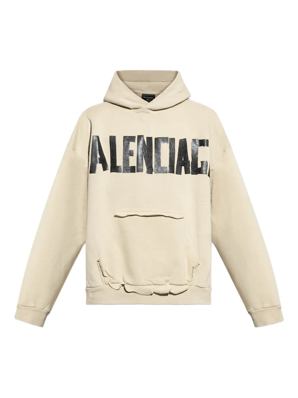 logo-print frayed-hem Hoodie