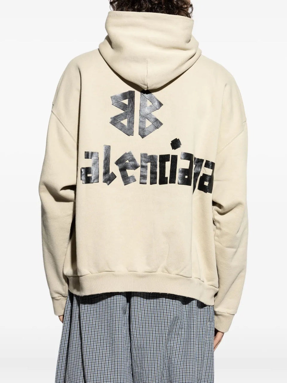 logo-print frayed-hem Hoodie