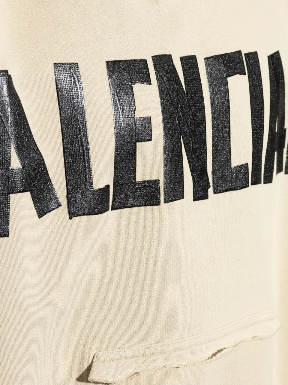 logo-print frayed-hem Hoodie