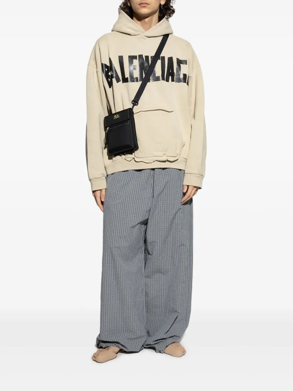 logo-print frayed-hem Hoodie