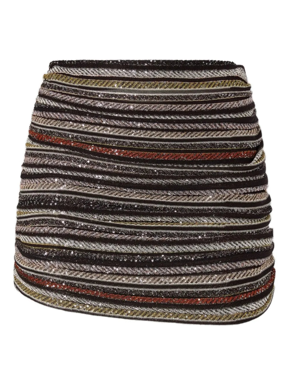 striped mini skirt