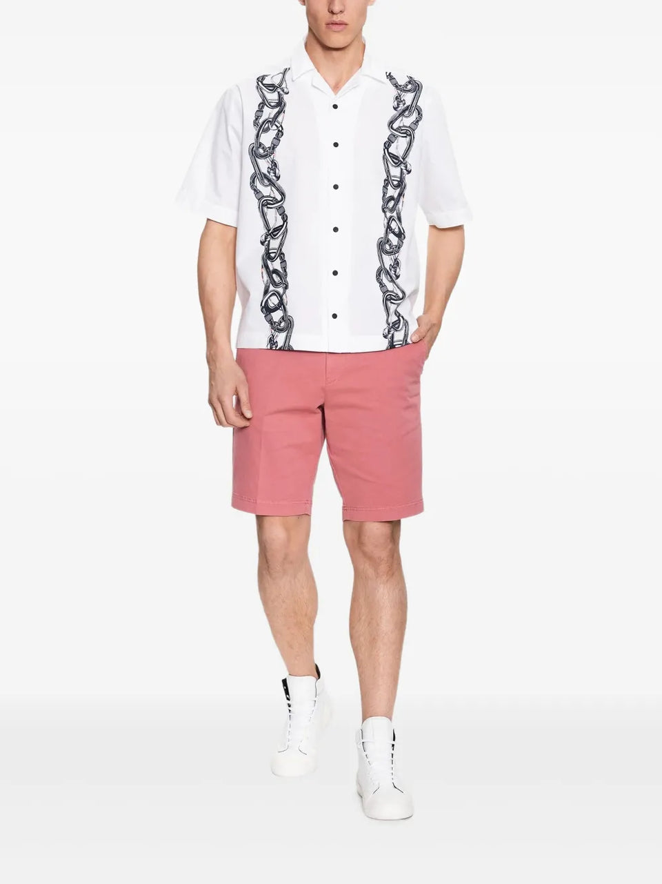 chain-print shirt