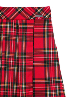 pleated plaid shorts