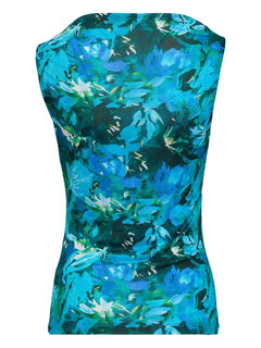 floral-print tank top
