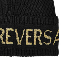 logo-detail ribbed-knit beanie