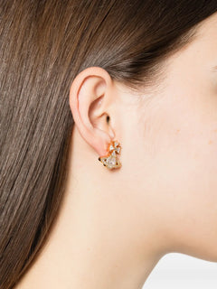 orb cross cubic zirconia earrings
