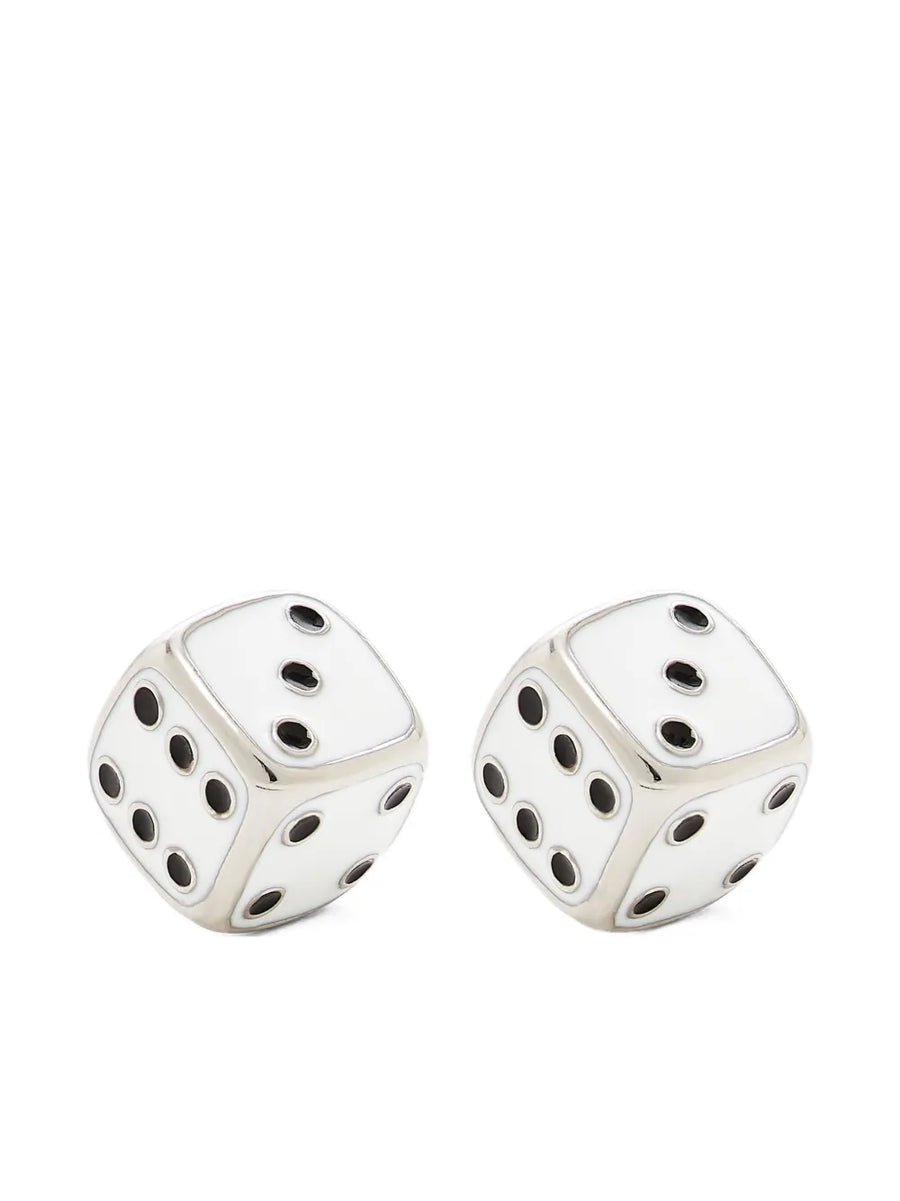 X Derrick Adams Dice earrings