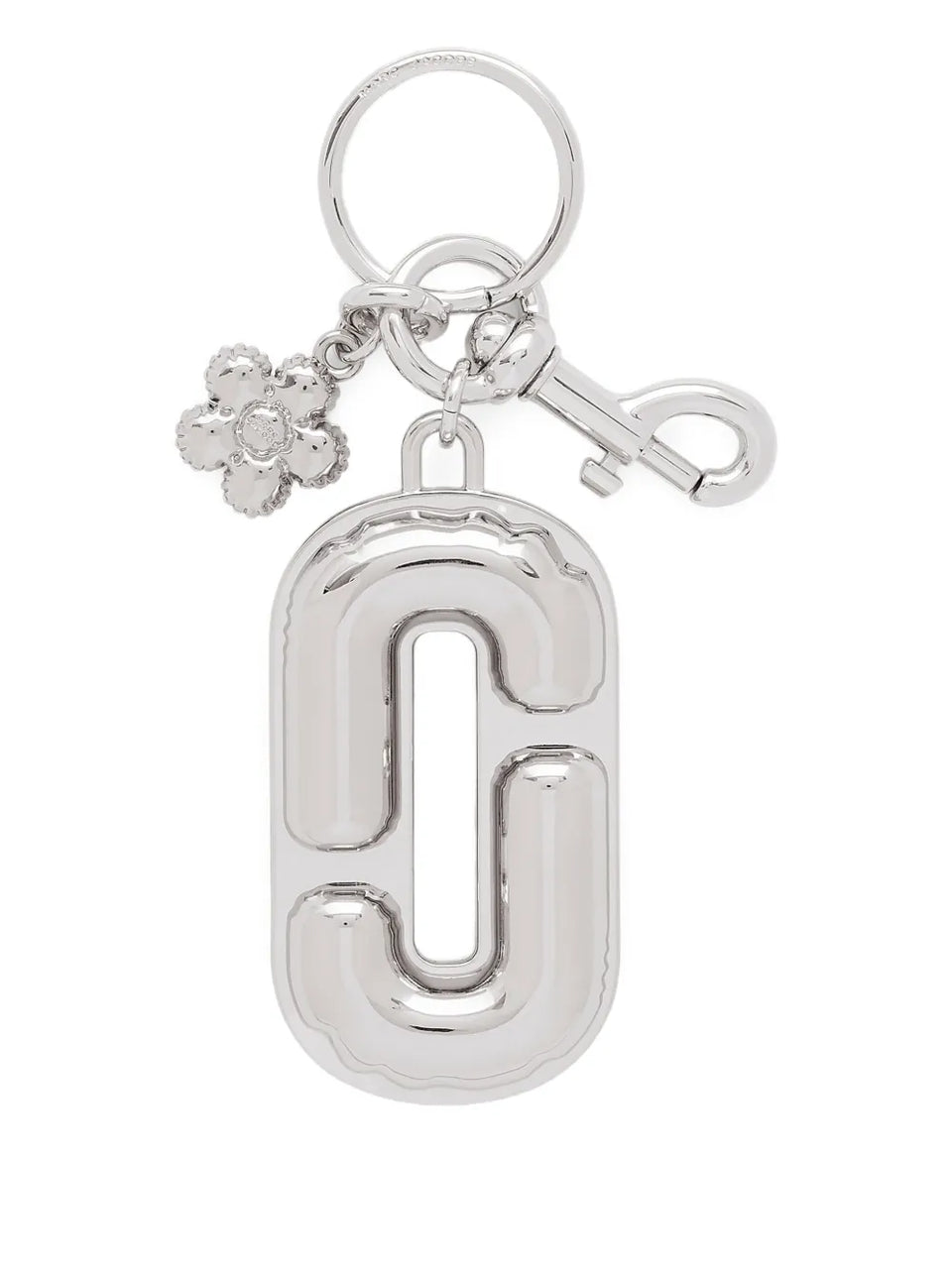 The J Marc balloon-shaped flower-embellished keyring