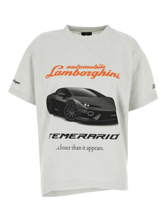 x Automobili Lamborghini-print asymmetrical T-Shirt