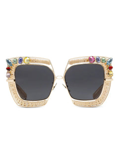 Rafia Fiori embellished sunglasses