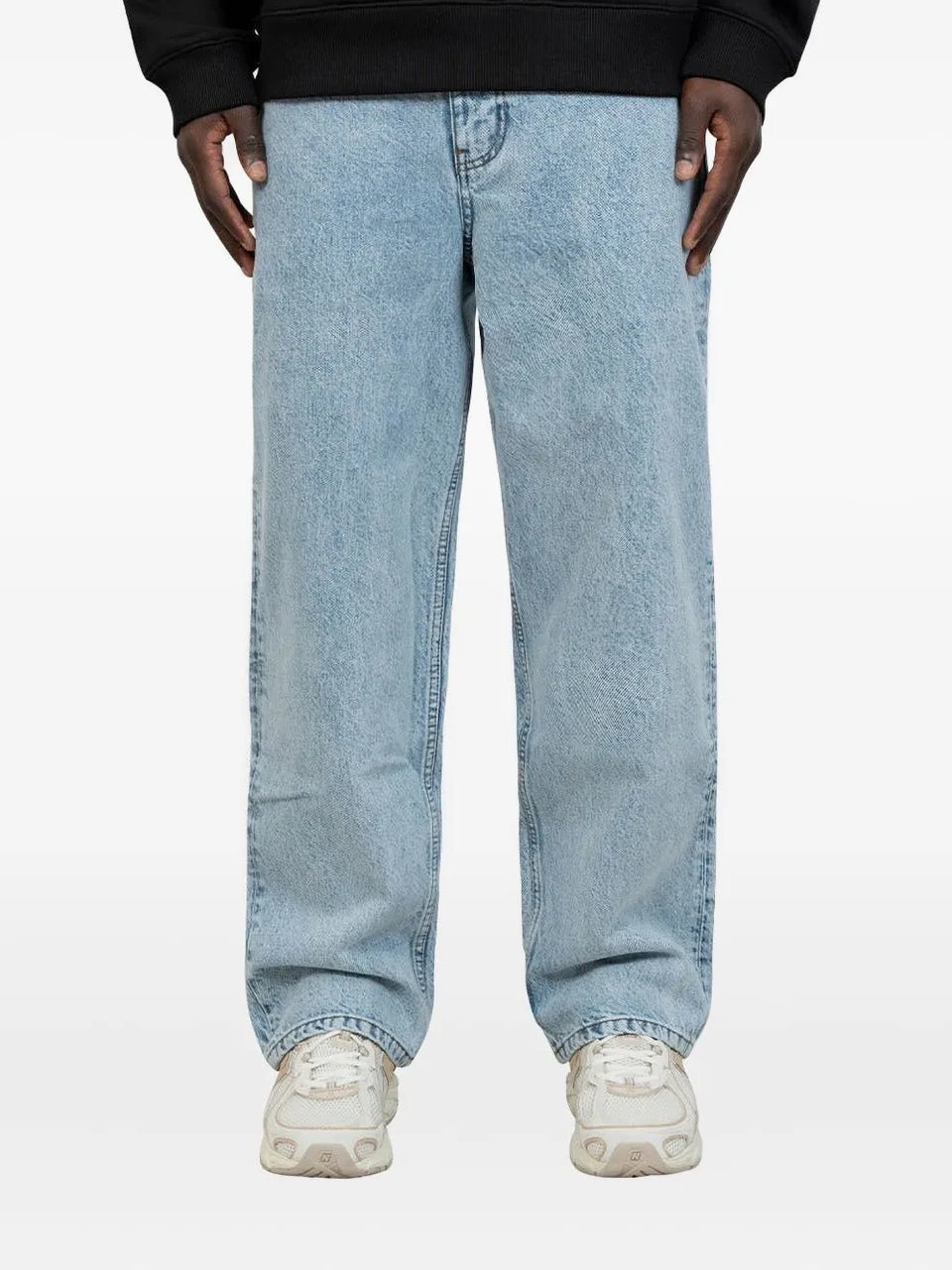 embroidered-logo jeans