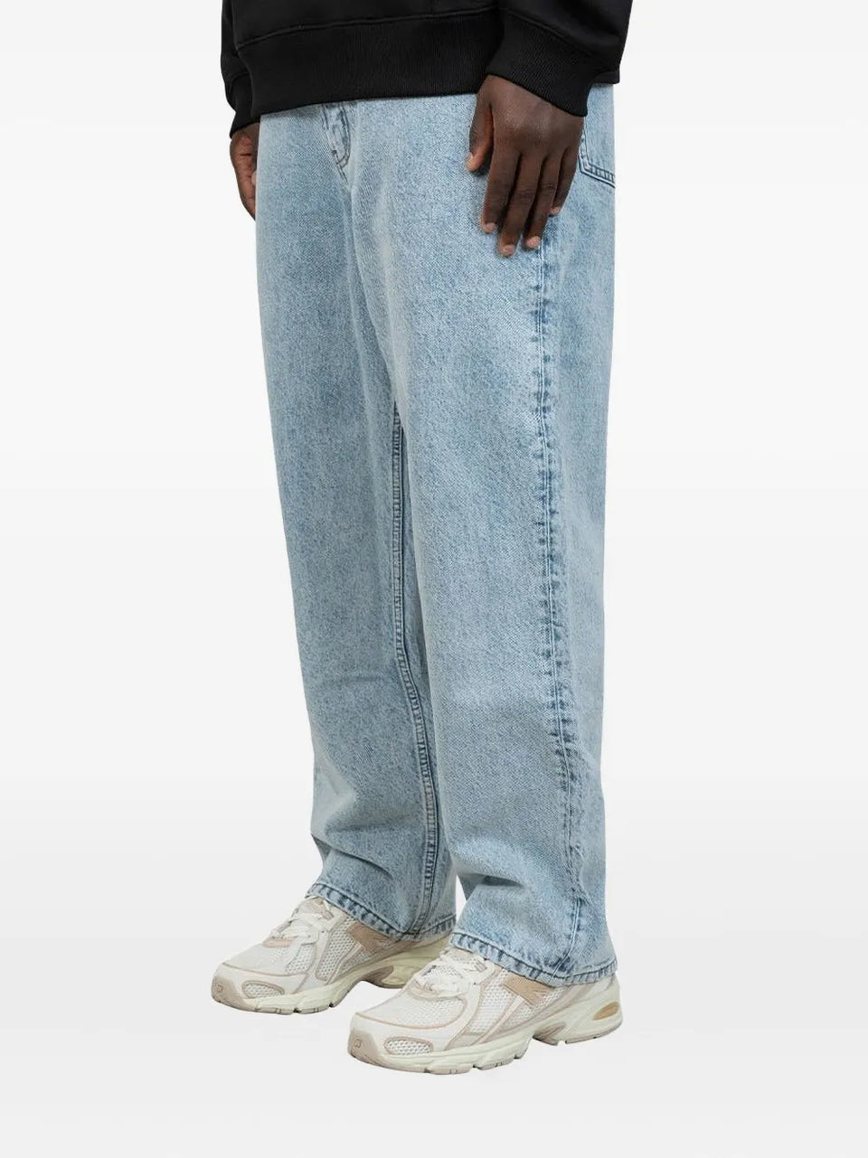 embroidered-logo jeans
