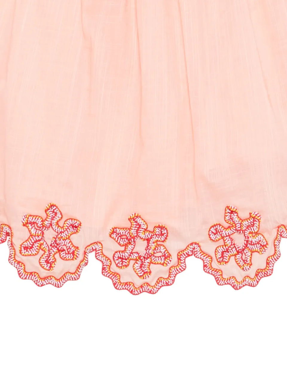 Cascadian Ric Rac scalloped-hem embroidered dress