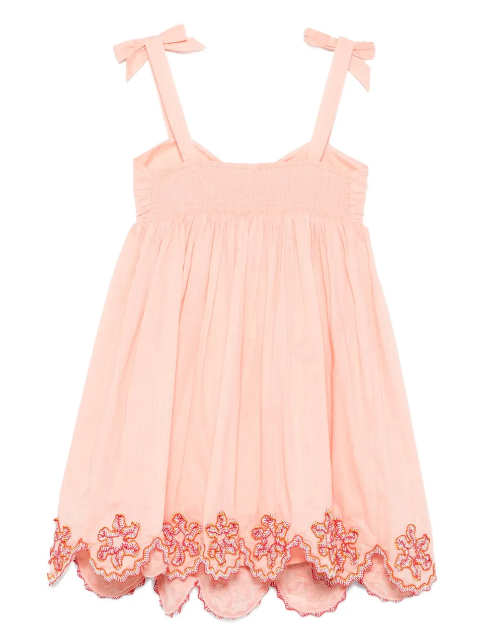 Cascadian Ric Rac scalloped-hem embroidered dress