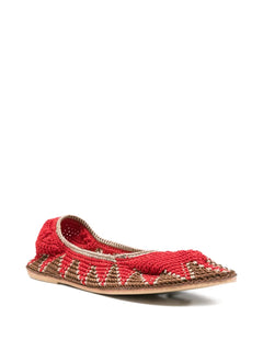 crochet patterned ballet flats