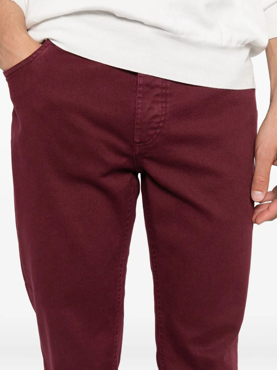 embroidered-logo jeans