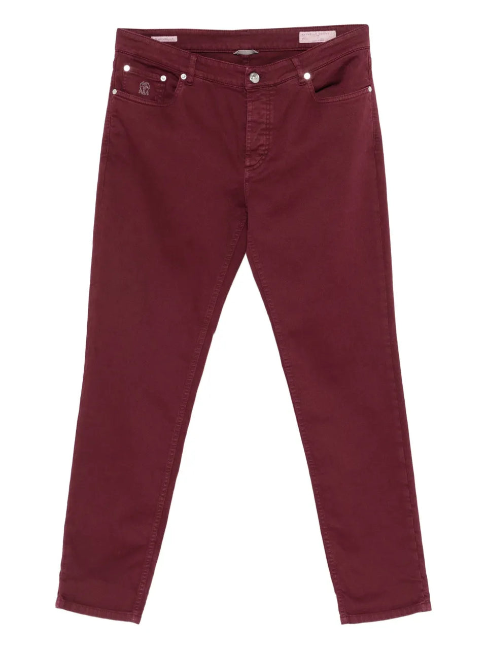 embroidered-logo jeans