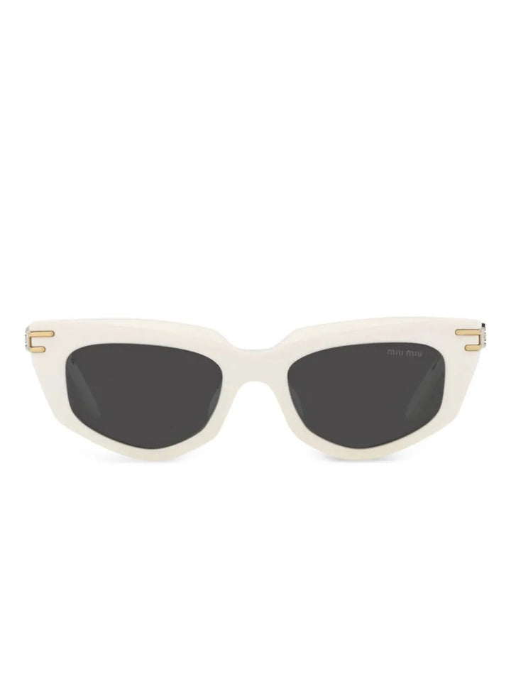 cat-eye metal-temple sunglasses