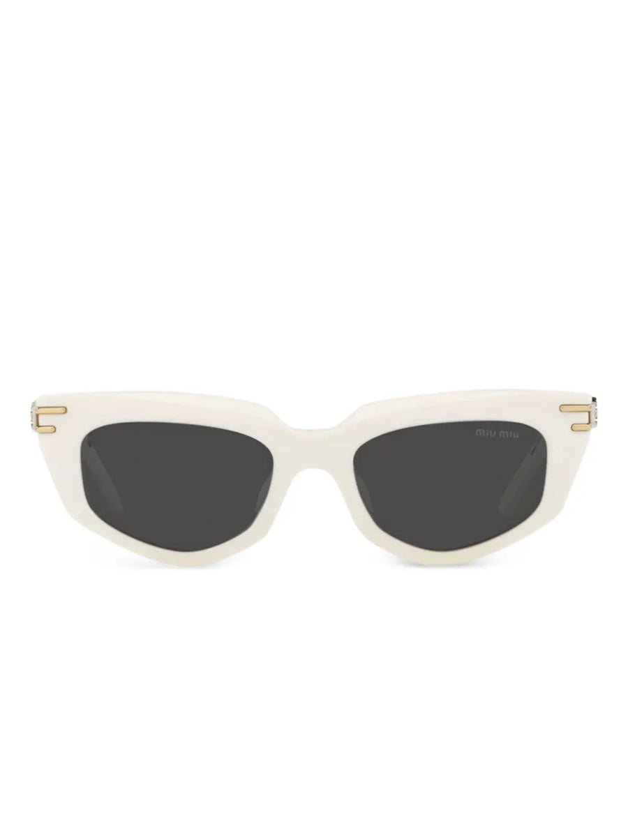 cat-eye metal-temple sunglasses