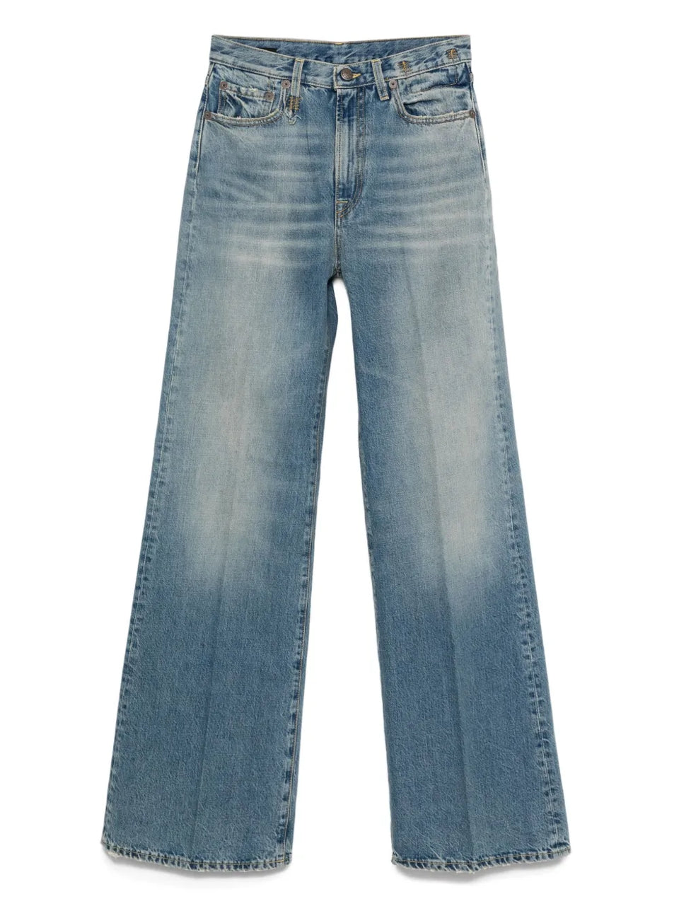 embroidered-pocket jeans