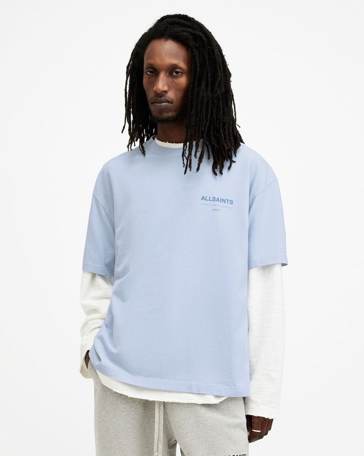 ALL SAINTS ACESS SS CREW BETHEL BLUE TSHIRT