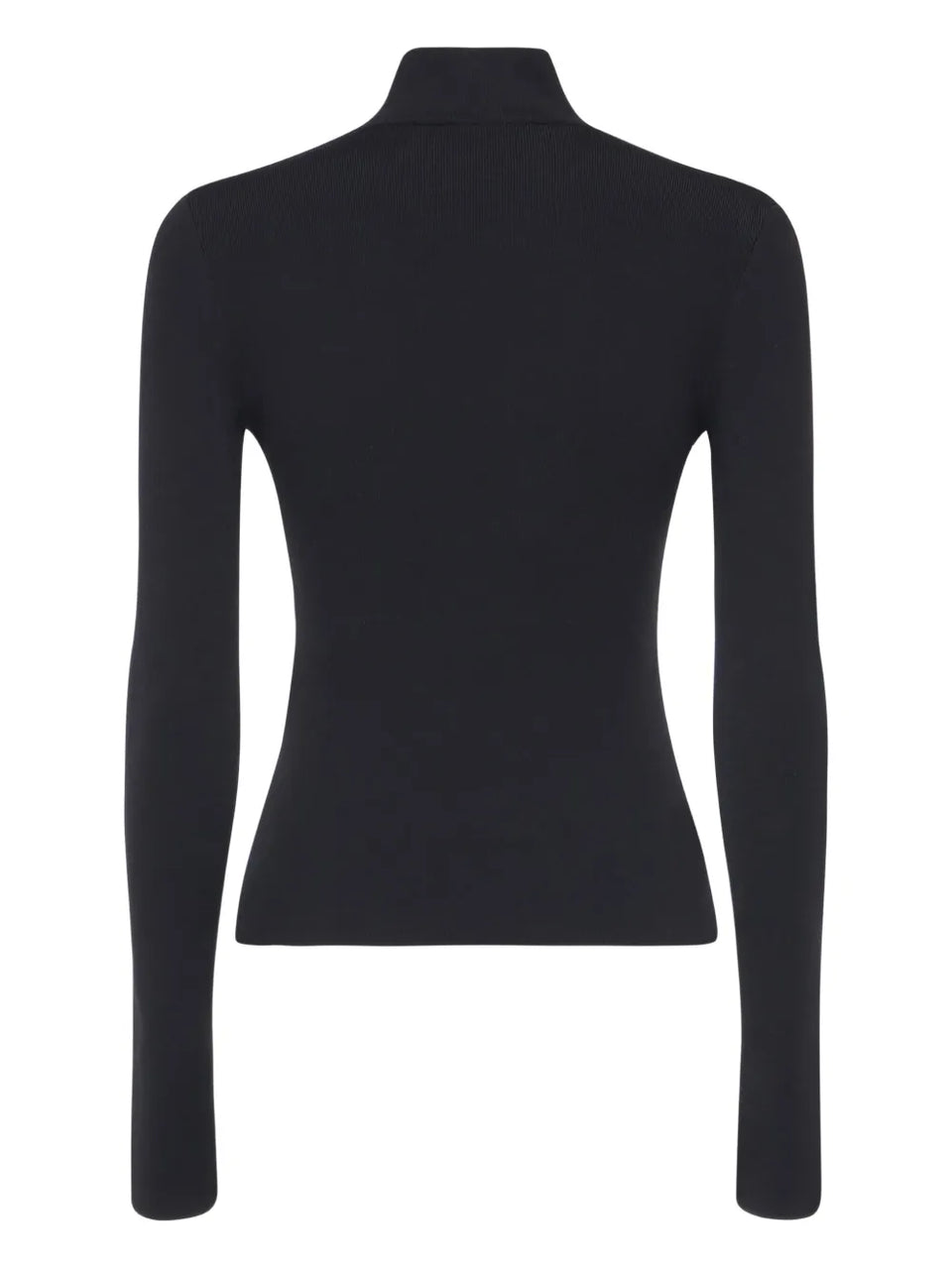logo-detail ribbed turtleneck top
