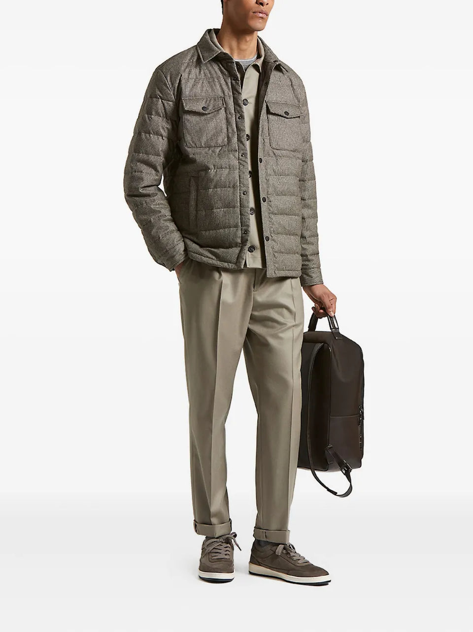 quilted houndstooth jacket