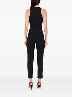 zip-front halterneck jumpsuit