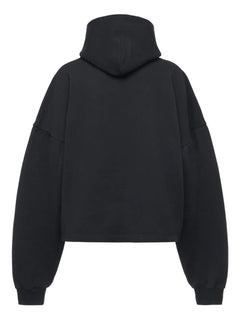 logo-plaque cotton Hoodie