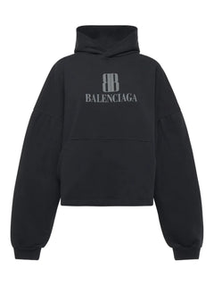 logo-plaque cotton Hoodie