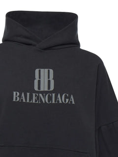 logo-plaque cotton Hoodie