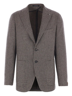 houndstooth wool blazer