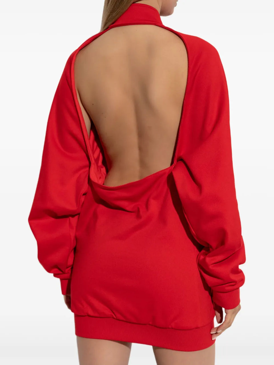 logo-detail zip-up mini dress