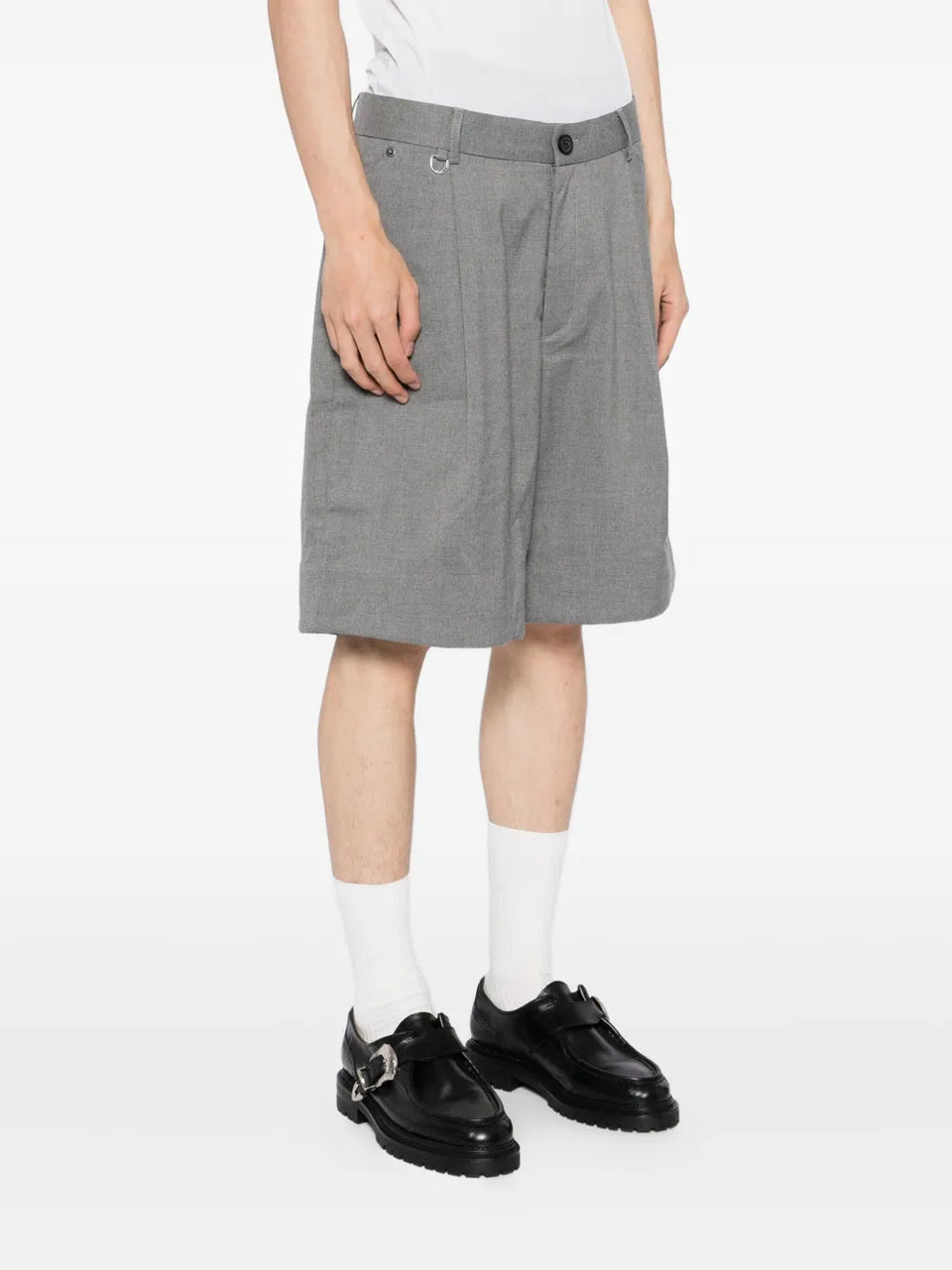 embroidered-logo shorts