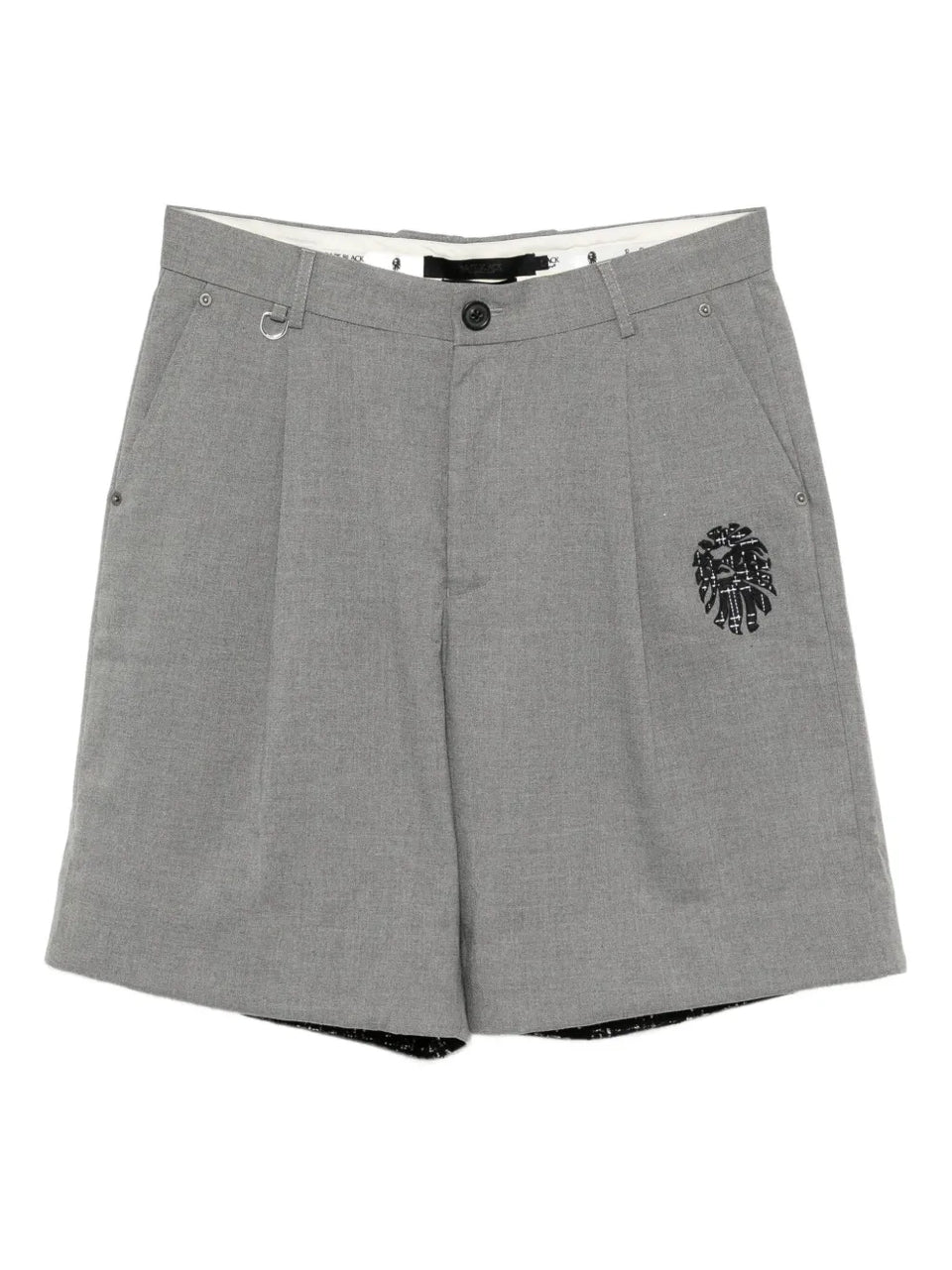 embroidered-logo shorts