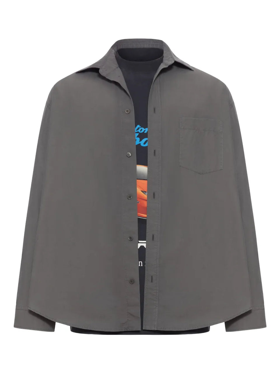 x Automobili Lamborghini layered poplin shirt